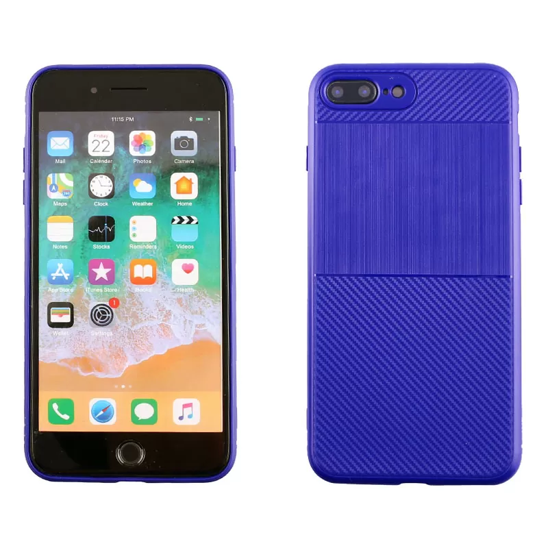 IDOL 1991 CARBON TPU ΘΗΚΗ IPHONE 8 PLUS/7 PLUS 5.5in  BLUE - Image 6