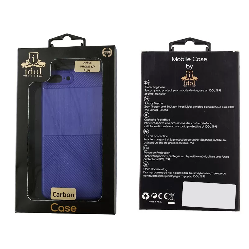 IDOL 1991 CARBON TPU ΘΗΚΗ IPHONE 8 PLUS/7 PLUS 5.5in  BLUE - Image 2
