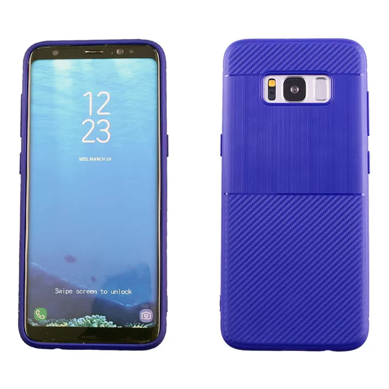 IDOL 1991 CARBON TPU ΘΗΚΗ SAMSUNG S8 G950 5.8in  BLUE - Image 6