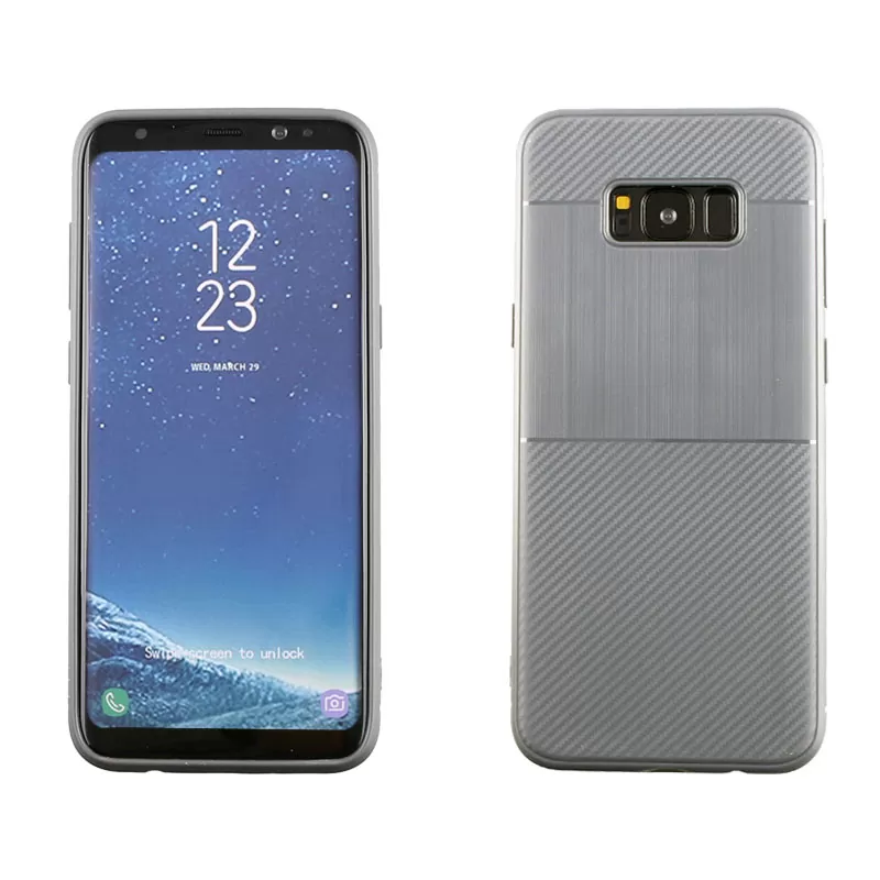 IDOL 1991 CARBON TPU ΘΗΚΗ SAMSUNG S8 PLUS G955 6.2in  GREY - Image 6