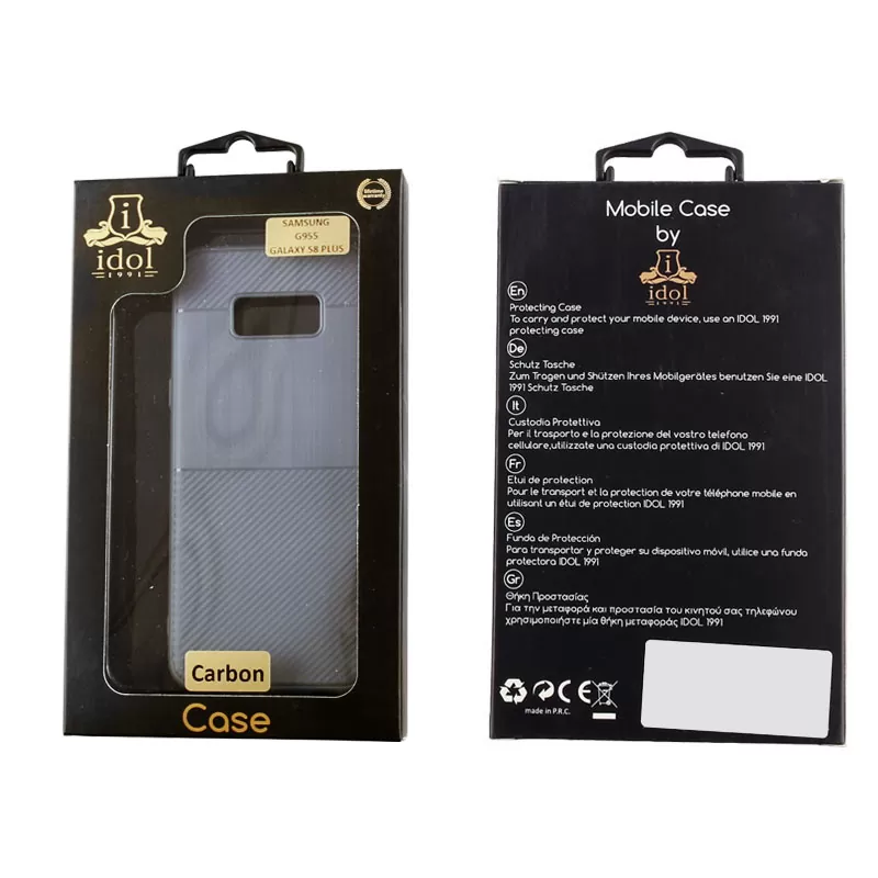 IDOL 1991 CARBON TPU ΘΗΚΗ SAMSUNG S8 PLUS G955 6.2in  GREY - Image 2
