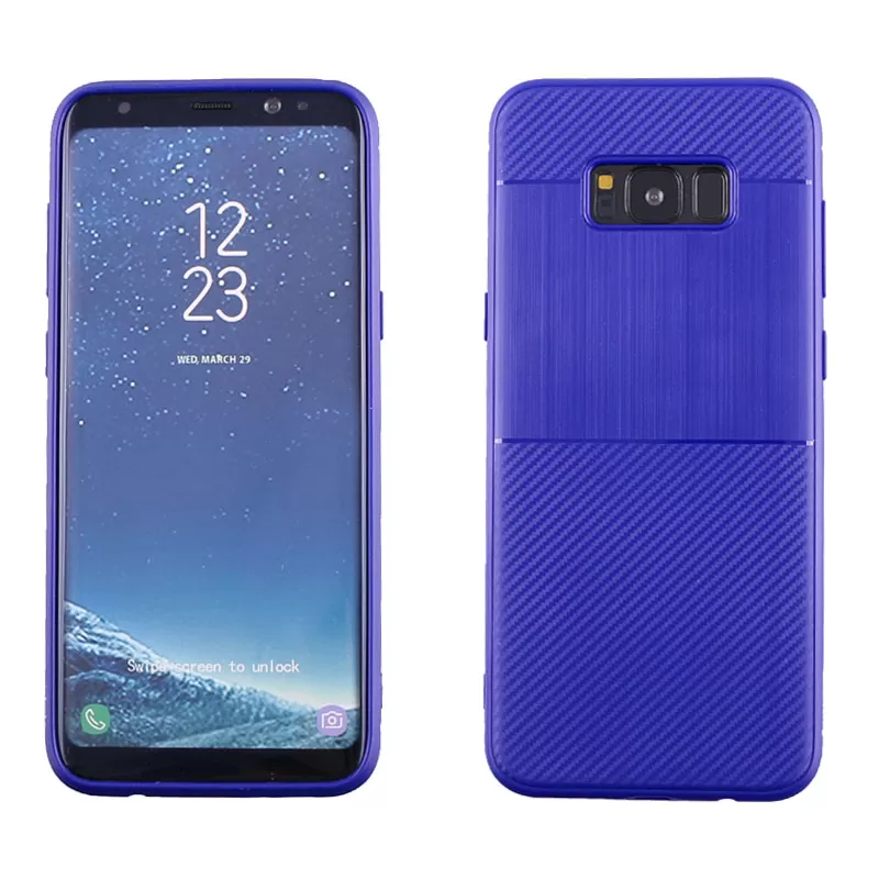 IDOL 1991 CARBON TPU ΘΗΚΗ SAMSUNG S8 PLUS G955 6.2in  BLUE - Image 6