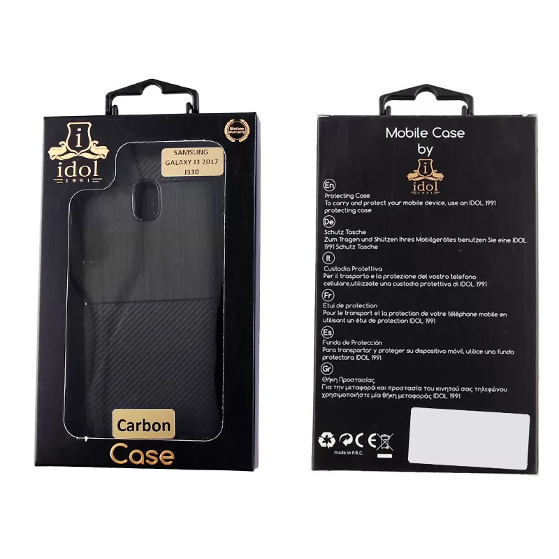 IDOL 1991 CARBON TPU ΘΗΚΗ SAMSUNG J3 2017 J330 5.0in  BLACK - Image 2