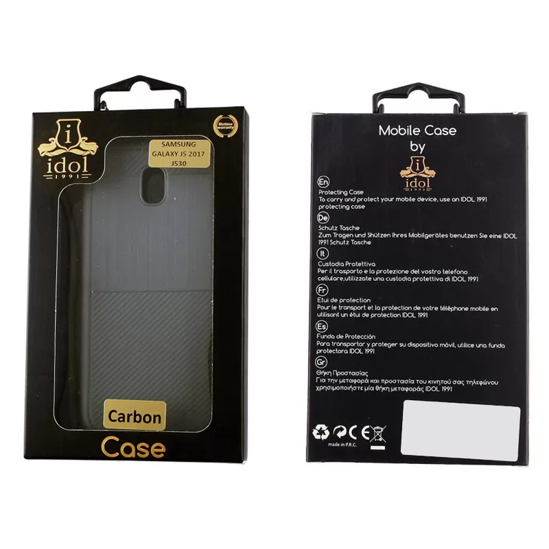 IDOL 1991 CARBON TPU ΘΗΚΗ SAMSUNG J5 2017 J530 5.2in  GREY - Image 2
