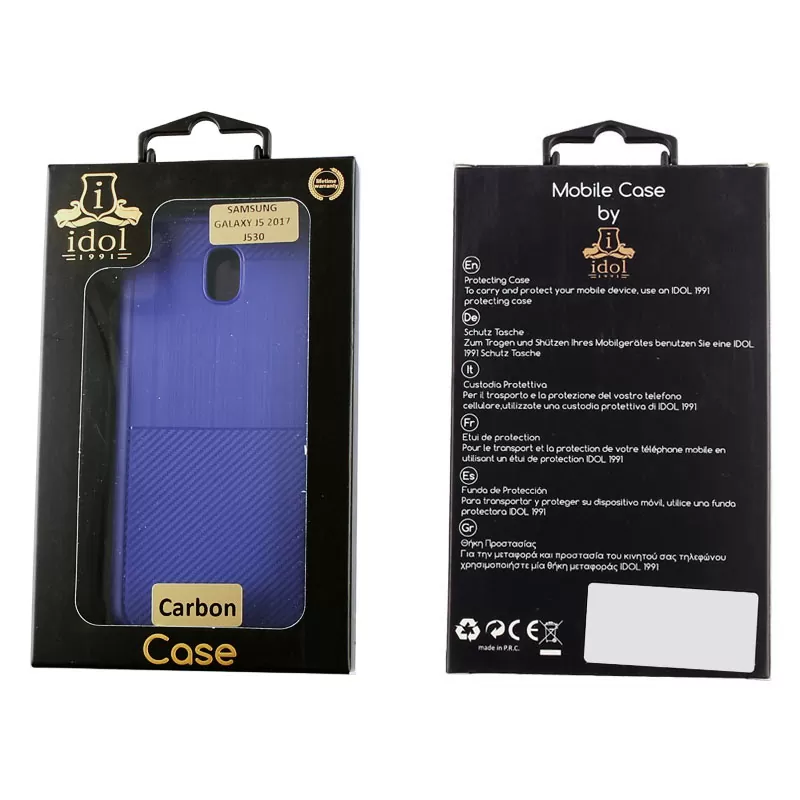 IDOL 1991 CARBON TPU ΘΗΚΗ SAMSUNG J5 2017 J530 5.2in  BLUE - Image 2
