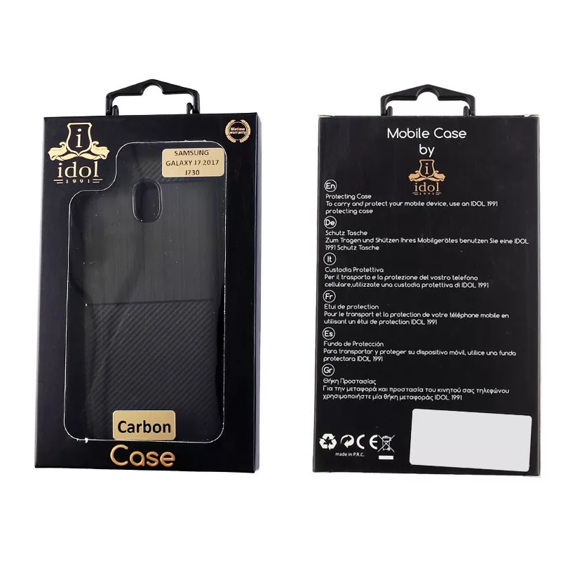 IDOL 1991 CARBON TPU ΘΗΚΗ SAMSUNG J7 2017 J730 5.5in  BLACK - Image 2