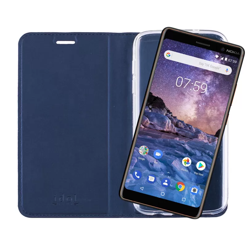 IDOL 1991 PRIME MAGNET BOOK STAND ΘΗΚΗ NOKIA 7 PLUS 6.0in DARK BLUE - Image 7