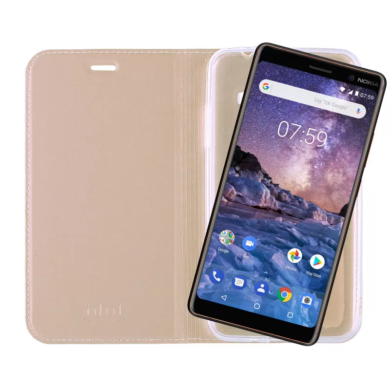 IDOL 1991 PRIME MAGNET BOOK STAND ΘΗΚΗ NOKIA 7 PLUS 6.0in GOLD - Image 7