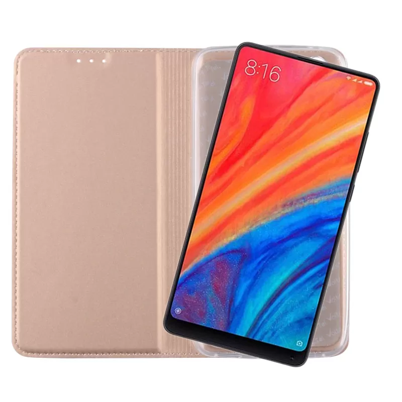 VOLTE-TEL MAGNET BOOK STAND ΘΗΚΗ XIAOMI MI MIX 2S 5.99in GOLD - Image 5