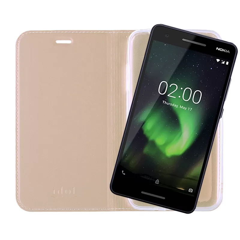 IDOL 1991 ΘΗΚΗ NOKIA 2.1 5.5" PRIME MAGNET BOOK STAND GOLD - Image 7