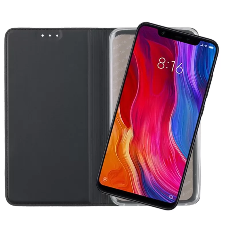 VOLTE-TEL MAGNET BOOK STAND ΘΗΚΗ XIAOMI MI 8 PRO/MI 8 6.21in DARK GREY - Image 5