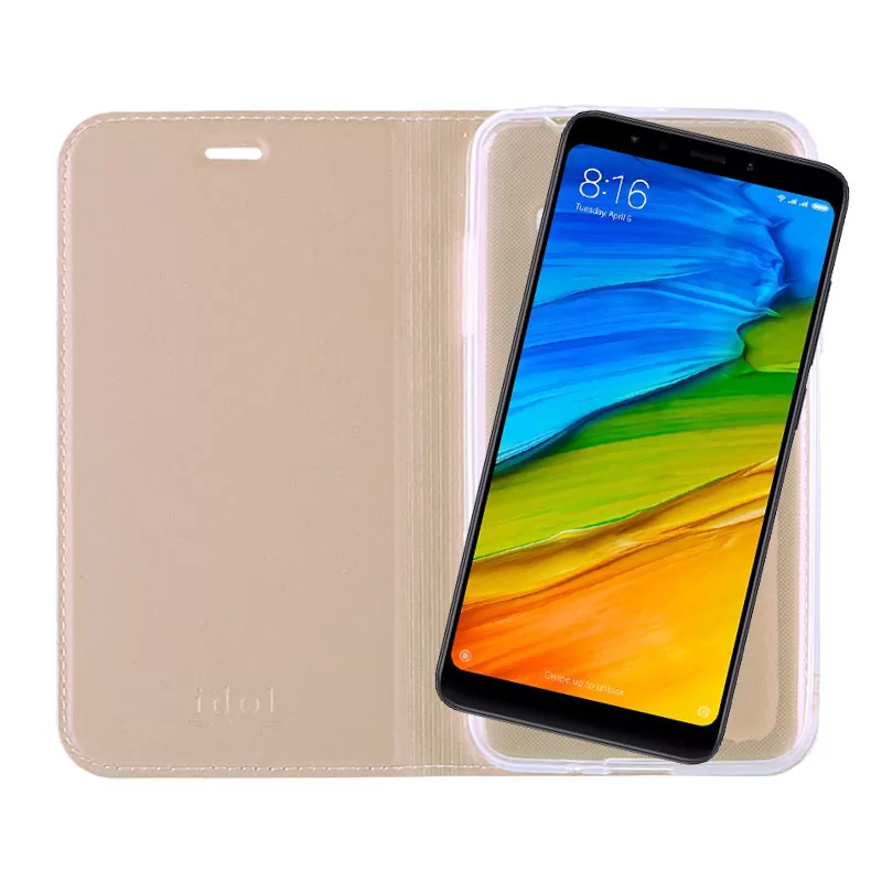 IDOL 1991 PRIME MAGNET BOOK STAND ΘΗΚΗ XIAOMI REDMI 5 5.7in GOLD - Image 7