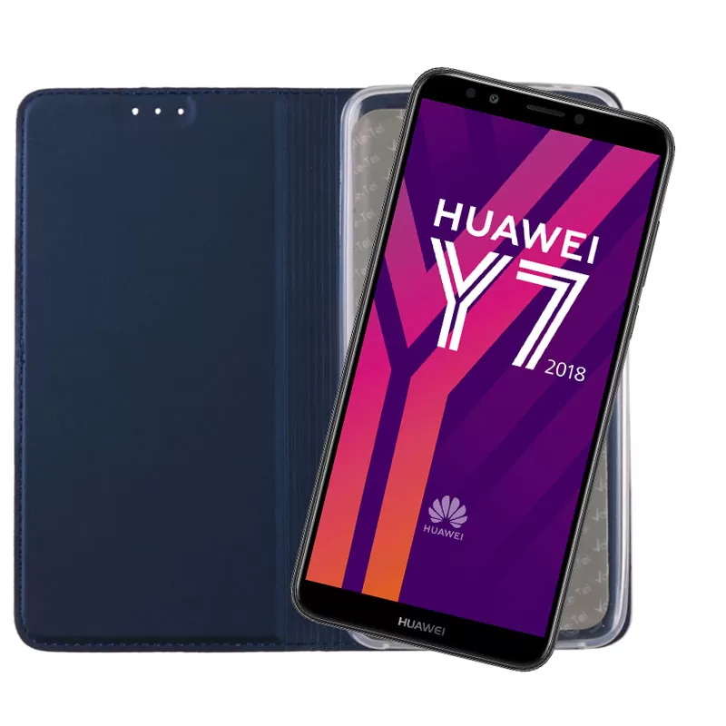 VOLTE-TEL MAGNET BOOK STAND ΘΗΚΗ HUAWEI Y7 2018/Y7 PRIME 2018/HONOR 7C 5.99in DARK BLUE - Image 5