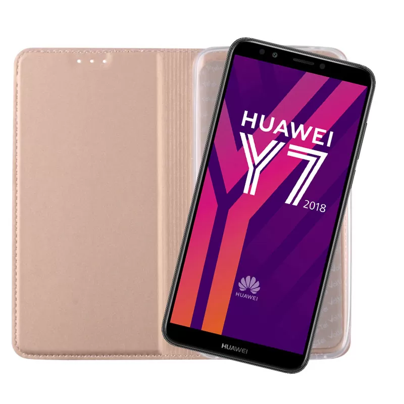 VOLTE-TEL MAGNET BOOK STAND ΘΗΚΗ HUAWEI Y7 2018/Y7 PRIME 2018/HONOR 7C 5.99in GOLD - Image 5