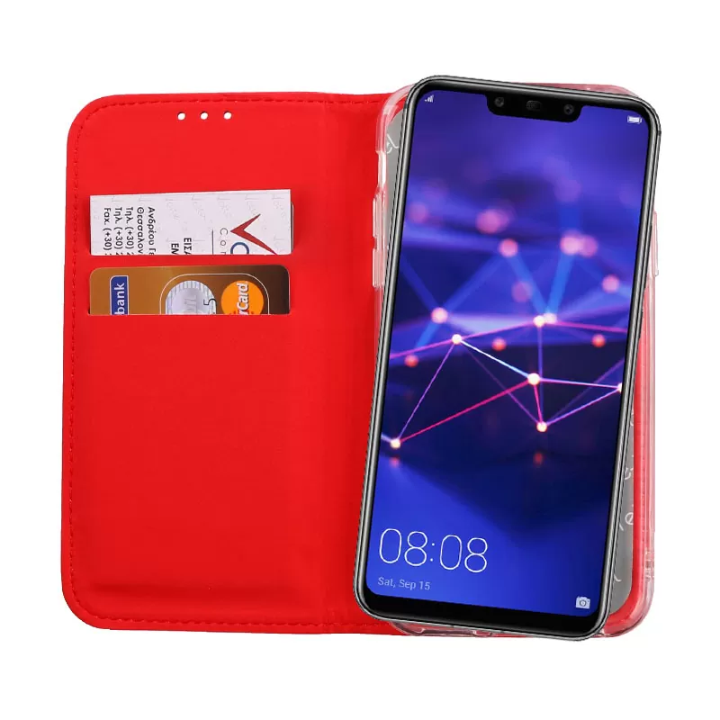 VOLTE-TEL POCKET MAGNET BOOK STAND ΘΗΚΗ HUAWEI MATE 20 LITE 6.3in RED - Image 6