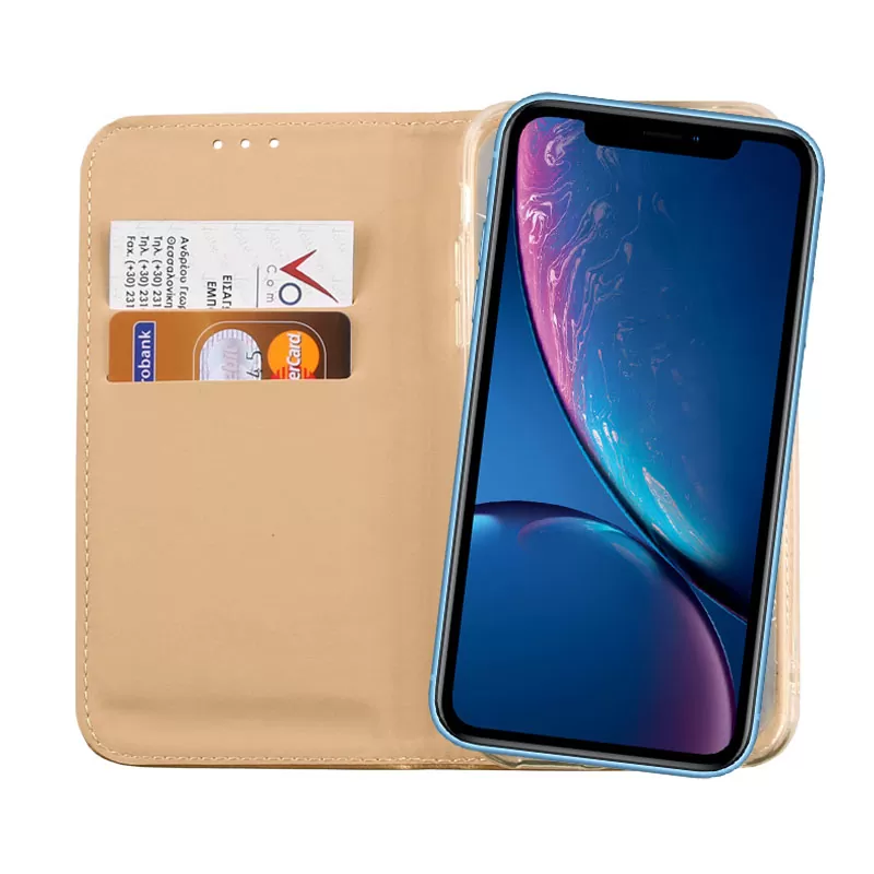 VOLTE-TEL POCKET MAGNET BOOK STAND ΘΗΚΗ IPHONE XR 6.1in GOLD - Image 6