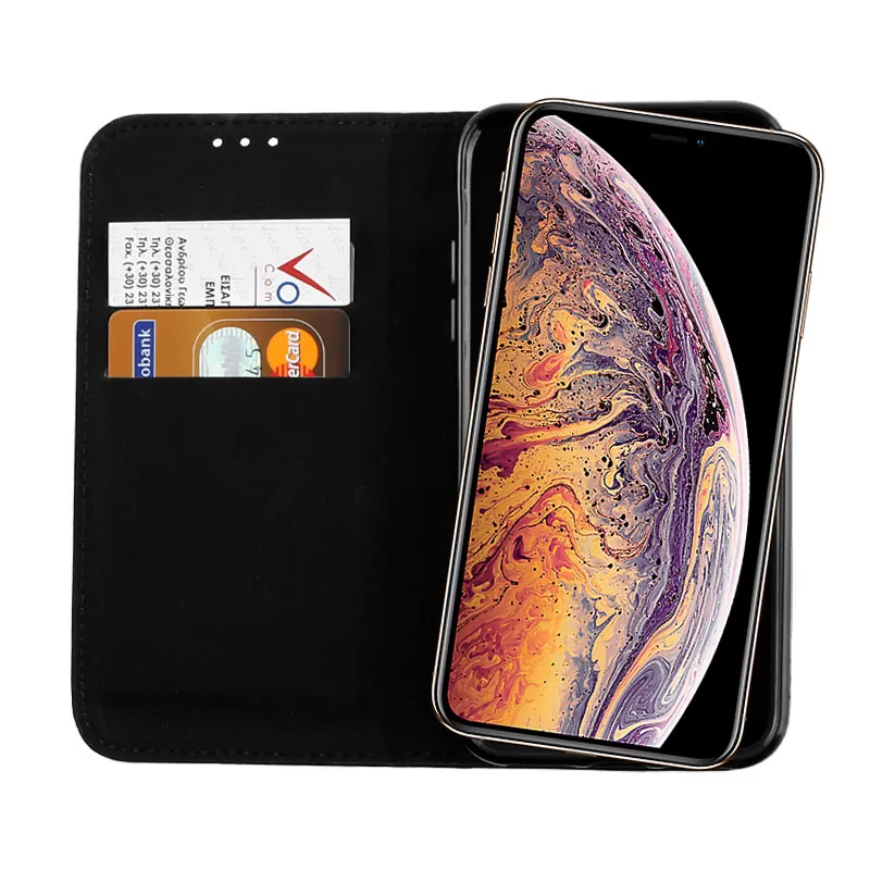 VOLTE-TEL POCKET MAGNET BOOK STAND ΘΗΚΗ IPHONE XS MAX 6.5in BLACK - Image 6