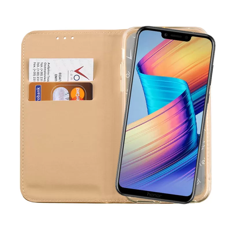 VOLTE-TEL POCKET MAGNET BOOK STAND ΘΗΚΗ HONOR PLAY 6.3in GOLD - Image 6