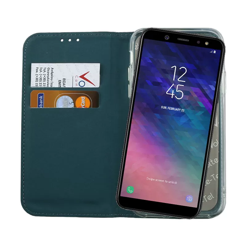 VOLTE-TEL POCKET MAGNET BOOK STAND ΘΗΚΗ SAMSUNG A6 PLUS 2018 A605 6.0in BLUE - Image 6