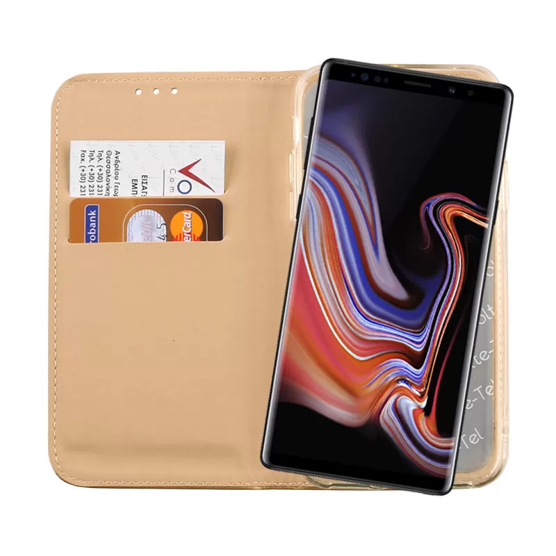 VOLTE-TEL POCKET MAGNET BOOK STAND ΘΗΚΗ SAMSUNG NOTE 9 N960 6.4in GOLD - Image 6