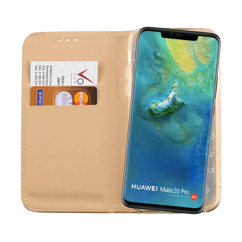 VOLTE-TEL POCKET MAGNET BOOK STAND ΘΗΚΗ HUAWEI MATE 20 PRO 6.39in GOLD - Image 6