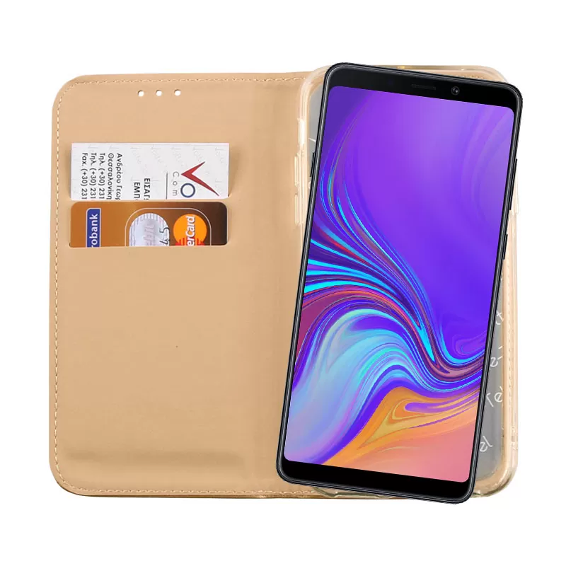 VOLTE-TEL POCKET MAGNET BOOK STAND ΘΗΚΗ SAMSUNG A9 2018 A920 6.3in GOLD - Image 6