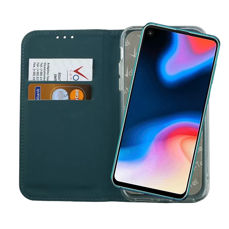 VOLTE-TEL ΘΗΚΗ SAMSUNG A8S 6.4" POCKET MAGNET BOOK STAND BLUE - Image 6