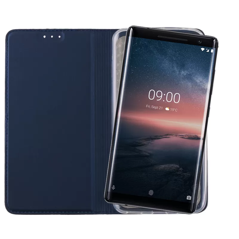 VOLTE-TEL MAGNET BOOK STAND ΘΗΚΗ NOKIA 8 SIROCCO 5.5in DARK BLUE - Image 5