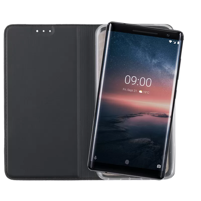 VOLTE-TEL MAGNET BOOK STAND ΘΗΚΗ NOKIA 8 SIROCCO 5.5in DARK GREY - Image 5