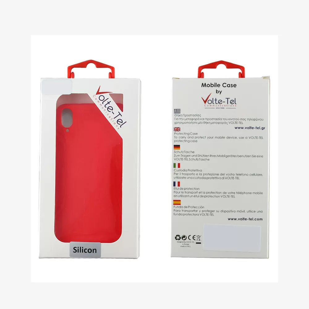 VOLTE-TEL SILICON TPU ΘΗΚΗ SAMSUNG J6 PLUS J610 6.0in  CAMERA GUARD RED - Image 2