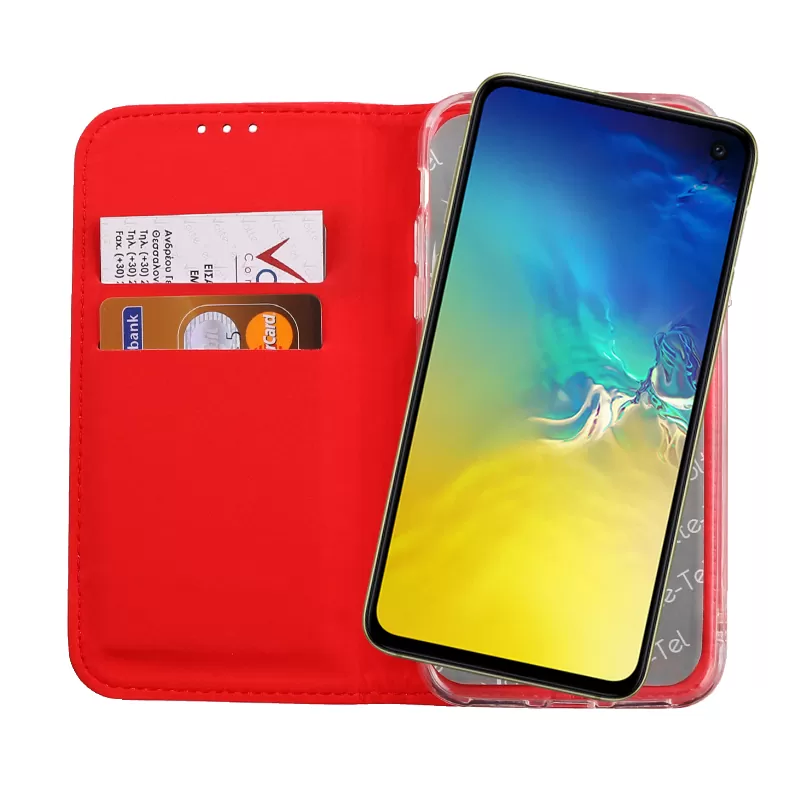 VOLTE-TEL POCKET MAGNET BOOK STAND ΘΗΚΗ SAMSUNG S10e G970 5.8in RED - Image 6