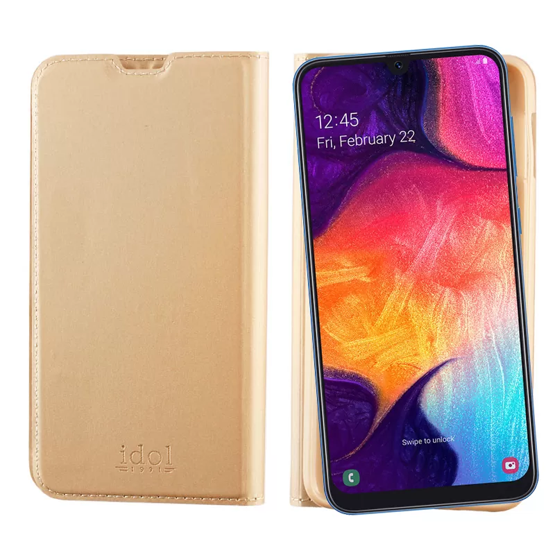 IDOL 1991 PRIME MAGNET BOOK STAND ΘΗΚΗ SAMSUNG A40 A405 5.9in GOLD - Image 5