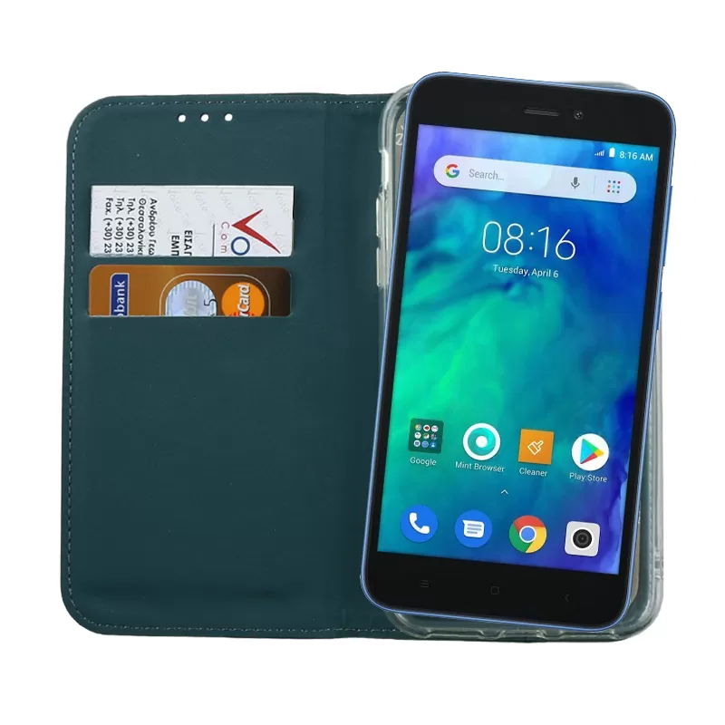 VOLTE-TEL ΘΗΚΗ XIAOMI REDMI GO 5.0" POCKET MAGNET BOOK STAND BLUE - Image 6