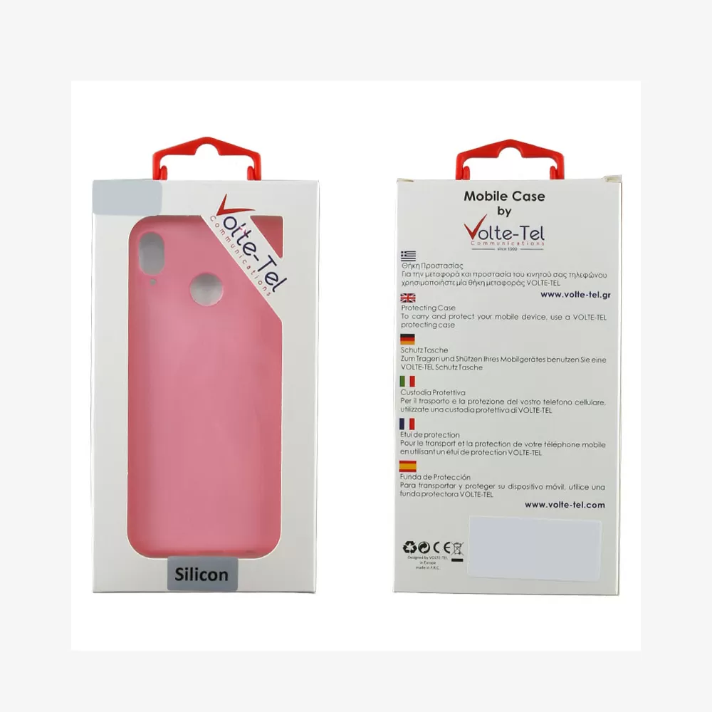 VOLTE-TEL SILICON TPU ΘΗΚΗ SAMSUNG A40 A405 5.9in  CAMERA GUARD PINK - Image 2