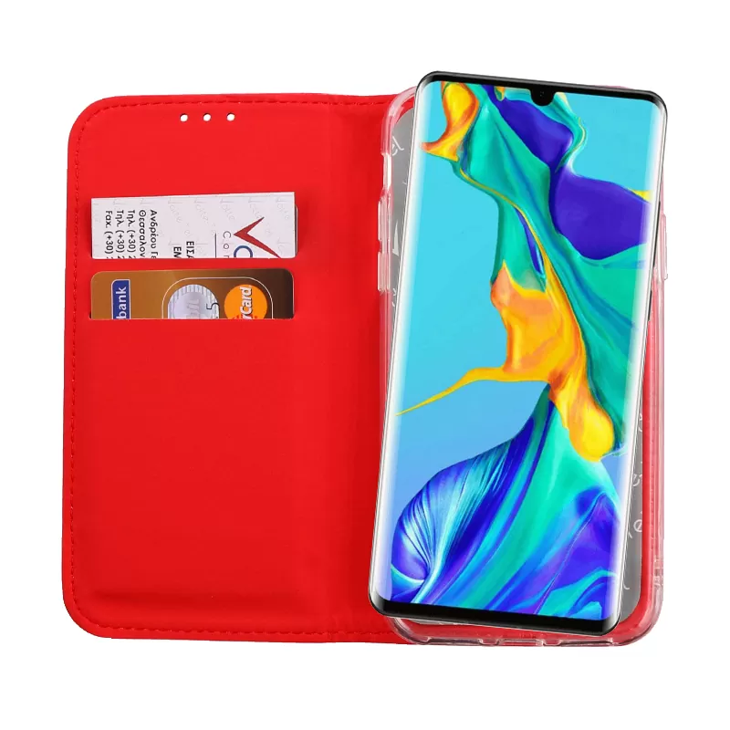 VOLTE-TEL ΘΗΚΗ HUAWEI P30 PRO 6.47" POCKET MAGNET BOOK STAND RED - Image 6