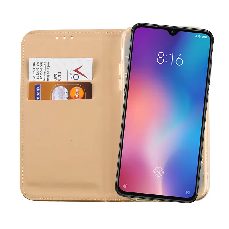 VOLTE-TEL POCKET MAGNET BOOK STAND ΘΗΚΗ XIAOMI MI 9 6.39in GOLD - Image 6