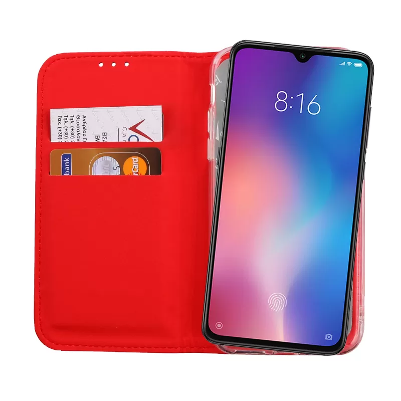 VOLTE-TEL POCKET MAGNET BOOK STAND ΘΗΚΗ XIAOMI MI 9 6.39in RED - Image 6