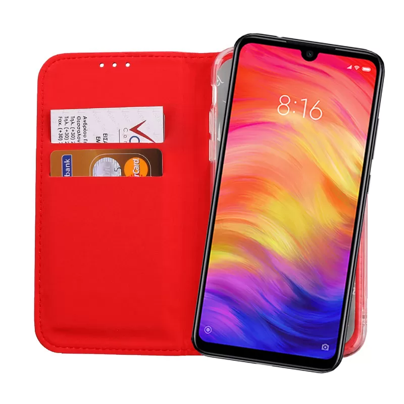 VOLTE-TEL POCKET MAGNET BOOK STAND ΘΗΚΗ XIAOMI REDMI 7 6.26in RED - Image 6