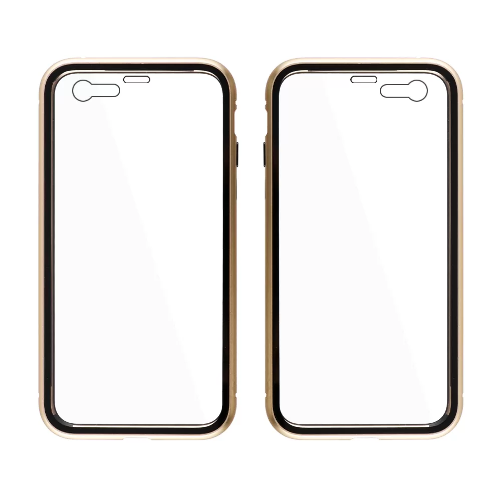 IDOL 1991 MAGNETIC METAL FRAME ΘΗΚΗ IPHONE 6S/6 4.7in GOLD+TEMPERED GLASS BACK-FRONT - Image 6
