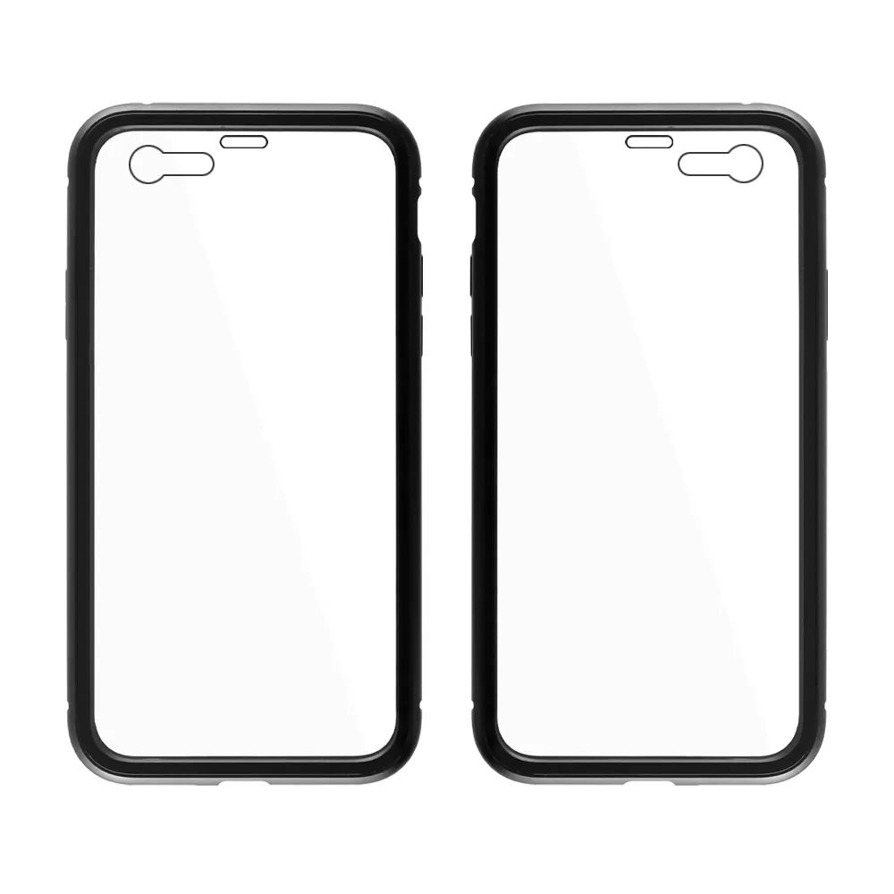 IDOL 1991 MAGNETIC METAL FRAME ΘΗΚΗ IPHONE 6S PLUS 5.5in BLACK+TEMPERED GLASS BACK-FRONT - Image 6