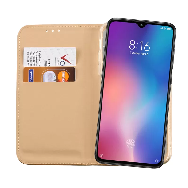 VOLTE-TEL POCKET MAGNET BOOK STAND ΘΗΚΗ XIAOMI MI 9 SE 5.97in GOLD - Image 6