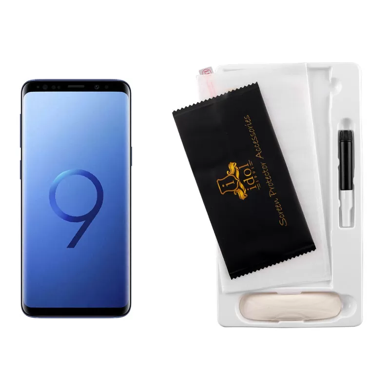 IDOL 1991 UV TEMPERED GLASS SAMSUNG S9 G960 5.8in 9H 0.20mm 10D SEMI WITH GLUE-TOOL FULL COVER TRANSPARENT - Image 5