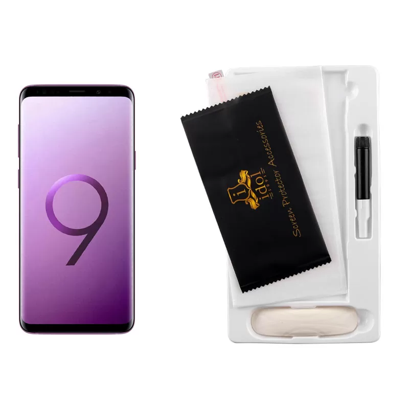 IDOL 1991 UV TEMPERED GLASS SAMSUNG S9 PLUS G965 6.2in 9H 0.20mm 10D SEMI WITH GLUE-TOOL FULL COVER TRANSPARENT - Image 5