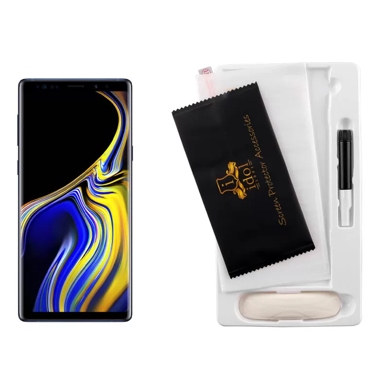 IDOL 1991 UV TEMPERED GLASS SAMSUNG N960 NOTE 9 6.4in 9H 0.20mm 10D SEMI WITH GLUE-TOOL FULL COVER TRANSPARENT - Image 5