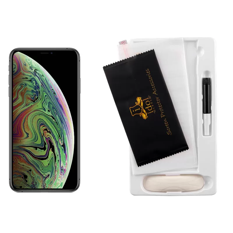 IDOL 1991 UV TEMPERED GLASS IPHONE 11 PRO MAX/XS MAX 6.5in 9H 0.20mm 10D SEMI WITH GLUE-TOOL FULL COVER TRANSPARENT - Image 5