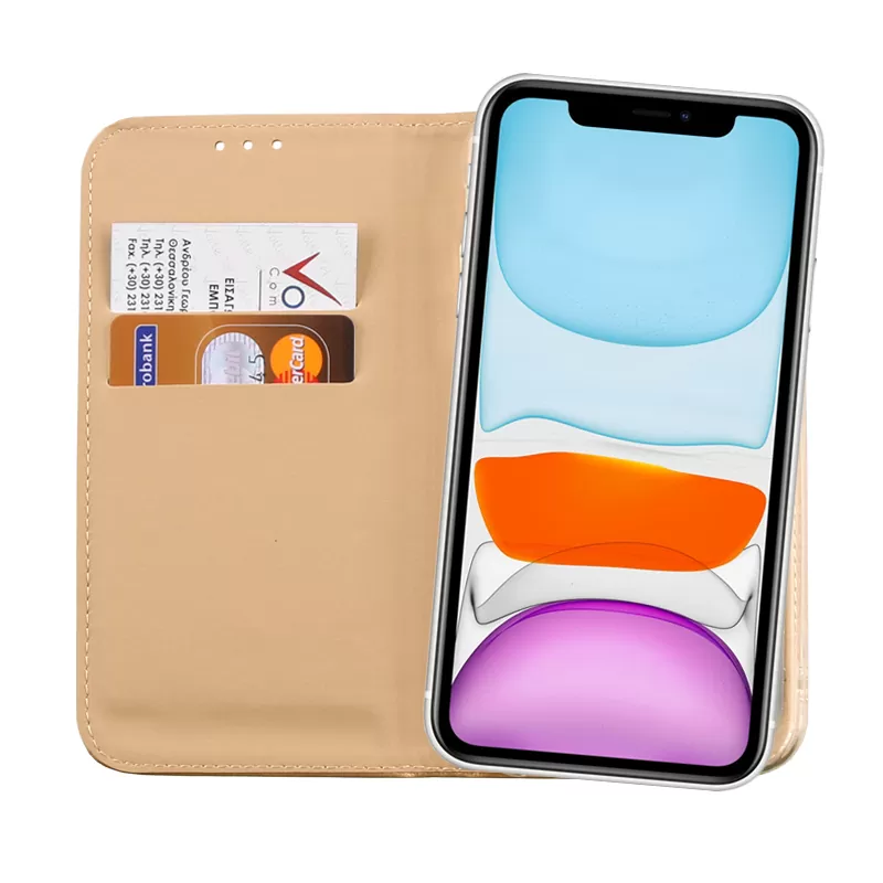 VOLTE-TEL POCKET MAGNET BOOK STAND ΘΗΚΗ IPHONE 11 6.1in GOLD - Image 6