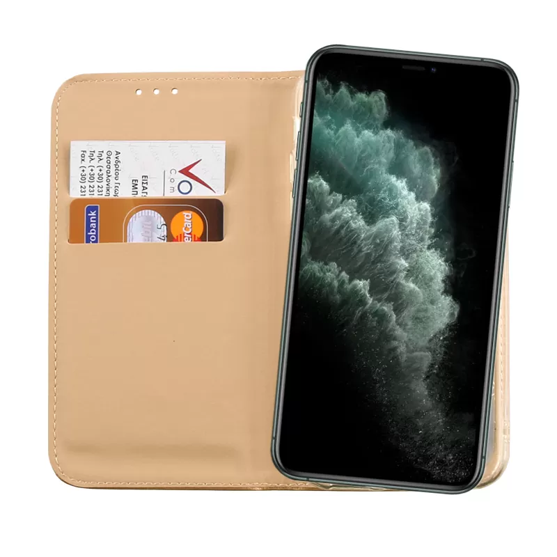 VOLTE-TEL POCKET MAGNET BOOK STAND ΘΗΚΗ IPHONE 11 PRO MAX 6.5in GOLD - Image 6