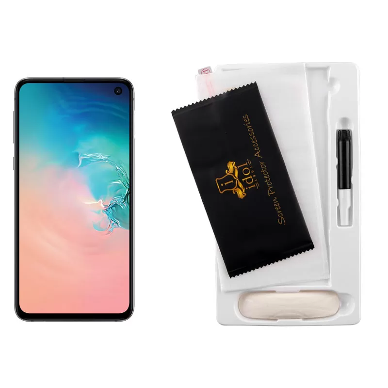 IDOL 1991 UV TEMPERED GLASS SAMSUNG S10e G970 5.8in 9H 0.20mm 10D SEMI WITH GLUE-TOOL FINGER UNLOCK FULL COVER TRANSPARENT - Image 5