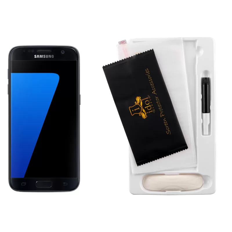 IDOL 1991 UV TEMPERED GLASS SAMSUNG S7 G930 5.1in 9H 0.20mm 10D SEMI WITH GLUE-TOOL FULL COVER TRANSPARENT - Image 5