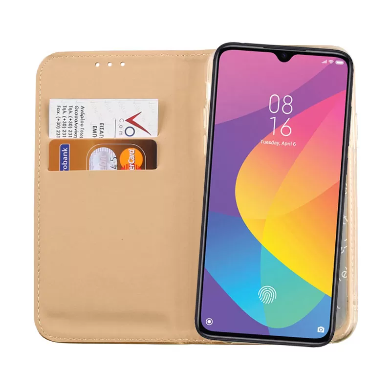 VOLTE-TEL POCKET MAGNET BOOK STAND ΘΗΚΗ XIAOMI MI 9 LITE 6.39in GOLD - Image 6